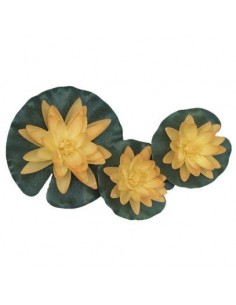 Flytande näckros silke gul set 3 st