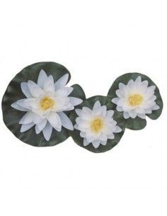 Flytande näckros silke vit set 3 st